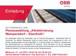 ÖBB-Infoveranstaltung zum Ausbau der Pottendorfer Linie am 21. Juli 2021 im Festsaal der Alten Spinnerei!