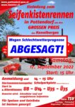 Absage Seifenkistenrennen am kommenden Samstag!