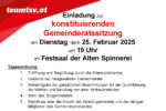 Einladung zur konstituierenden Gemeinderatssitzung