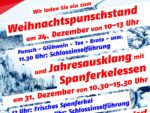 Weihnachtspunschstand und Jahresausklang im Schlosspark zugunsten von SEHIBE!