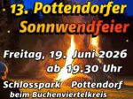 Einladung zur 13. Pottendorfer Sonnwendfeier im Schlosspark!