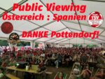 Public Viewing Österreich : Spanien mit Grüßen von Marko Arnautovic!